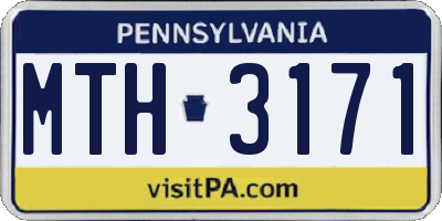 PA license plate MTH3171
