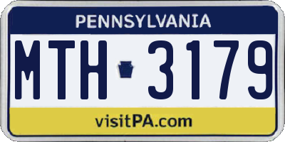PA license plate MTH3179