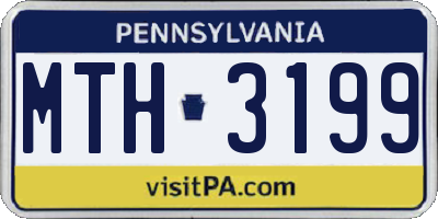PA license plate MTH3199