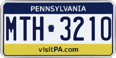 PA license plate MTH3210