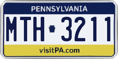 PA license plate MTH3211