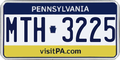 PA license plate MTH3225