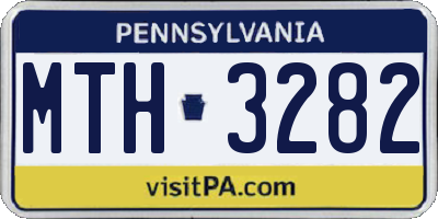 PA license plate MTH3282