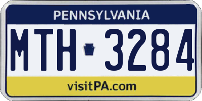 PA license plate MTH3284