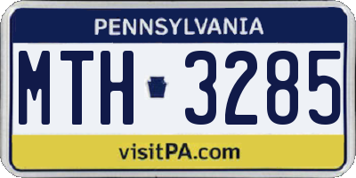 PA license plate MTH3285