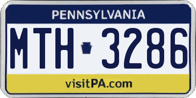 PA license plate MTH3286
