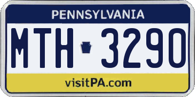 PA license plate MTH3290