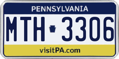 PA license plate MTH3306