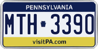 PA license plate MTH3390