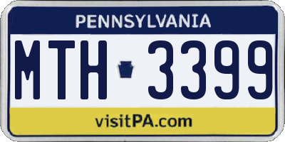 PA license plate MTH3399
