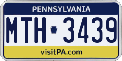 PA license plate MTH3439