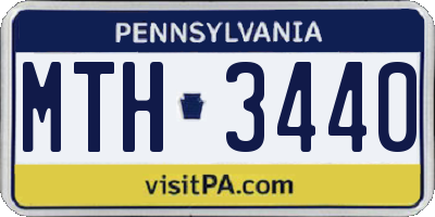 PA license plate MTH3440