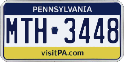 PA license plate MTH3448