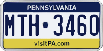 PA license plate MTH3460