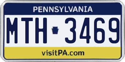 PA license plate MTH3469