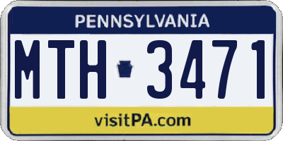 PA license plate MTH3471