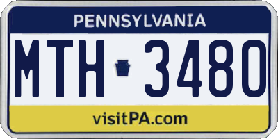 PA license plate MTH3480