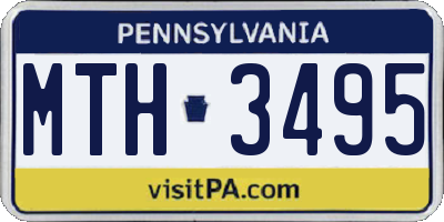 PA license plate MTH3495
