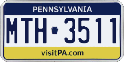 PA license plate MTH3511