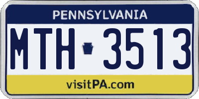 PA license plate MTH3513