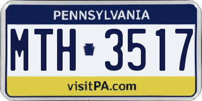 PA license plate MTH3517