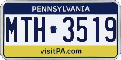 PA license plate MTH3519