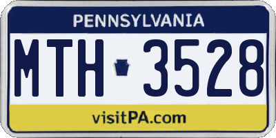 PA license plate MTH3528