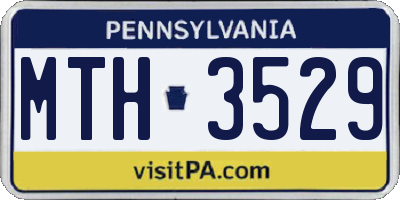 PA license plate MTH3529