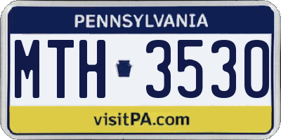 PA license plate MTH3530