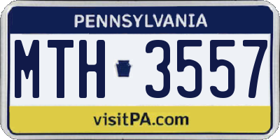 PA license plate MTH3557
