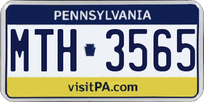 PA license plate MTH3565
