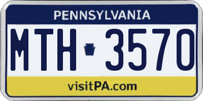 PA license plate MTH3570