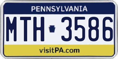 PA license plate MTH3586