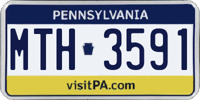 PA license plate MTH3591