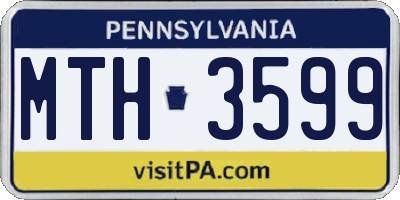 PA license plate MTH3599