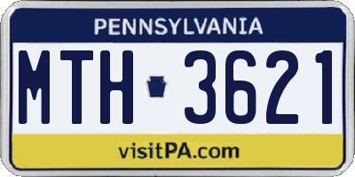 PA license plate MTH3621