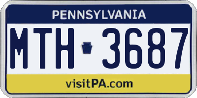 PA license plate MTH3687