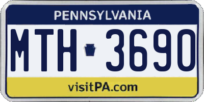 PA license plate MTH3690