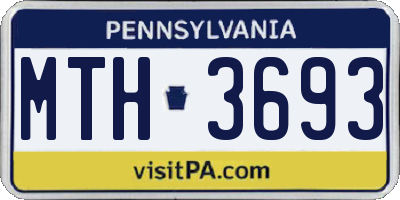 PA license plate MTH3693