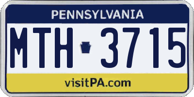 PA license plate MTH3715