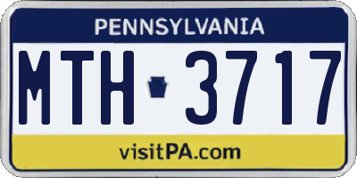 PA license plate MTH3717