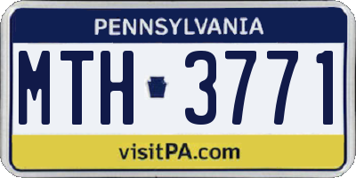 PA license plate MTH3771