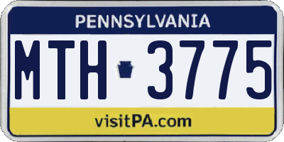 PA license plate MTH3775