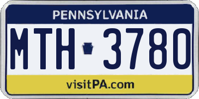 PA license plate MTH3780
