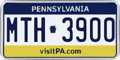 PA license plate MTH3900