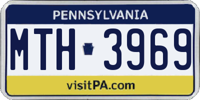 PA license plate MTH3969