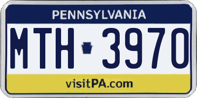 PA license plate MTH3970