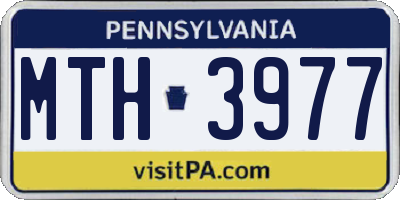 PA license plate MTH3977