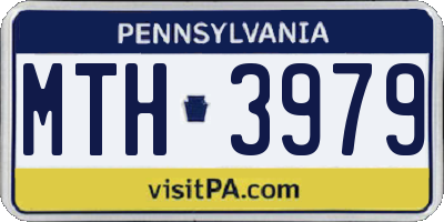 PA license plate MTH3979