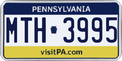 PA license plate MTH3995